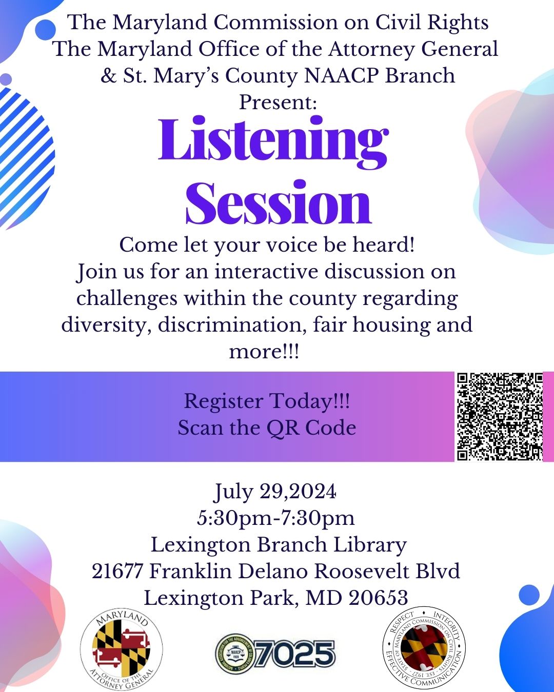 St. Mary's County Listening Session